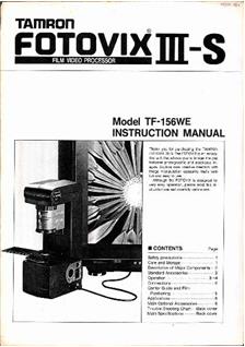 Tamron Fotovix 3-S manual. Camera Instructions.